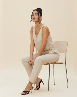 Two-Piece Co-ord Set with Crochet Hem