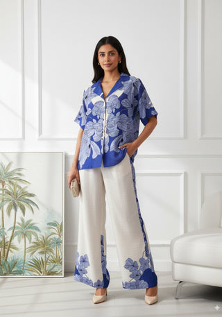Blue & White Floral Co-Ord Set