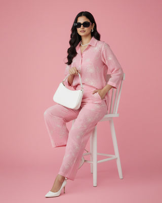 Blush Pink Floral Co-Ord Set