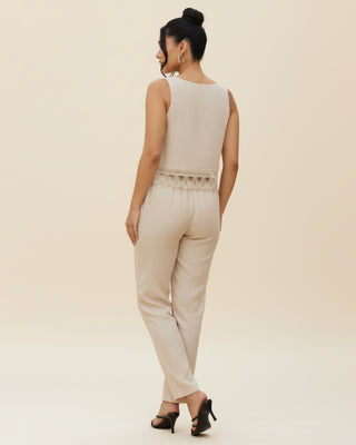 Two-Piece Co-ord Set with Crochet Hem