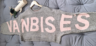 Graphic Winter Sweater – “VAN BISES” Oversized Knit