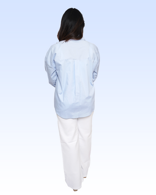 3D Floral Pearl Embellished Shirt â€“ Elegant Statement Wear